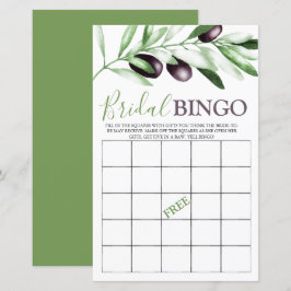 Bridal Bingo Olive Branch - Jogo de Chá de panela