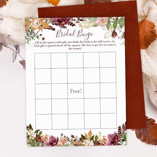 Bridal Bingo | outono Floral (Criador carregado)