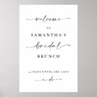 Bridal Brunch - Sinal de boas-vindas Decor Poster 