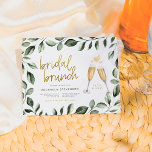 Bridal de Orçamento Champagne e Eucalyptus<br><div class="desc">Um tema clássico com um toque moderno. Este design apresenta um quadro de verde-aquarela pintado à mão, um guião de ouro com letra de mão e uma ilustração de dois copos de champanhe. Os detalhes do seu chá aparecem na tipografia sans serif moderna com a data em uma fonte de...</div>