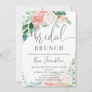 Bridal Floral Brunch, Convite para Chá Romântico