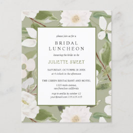 Bridal Luncheon | Flores brancas folhas verdes