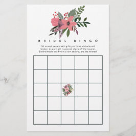 Bridal Plum Moderna e Floral Rosa Bingo