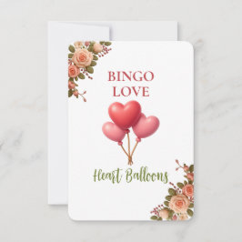 Bridal Shower Game Bingo Card – Heart Balloons