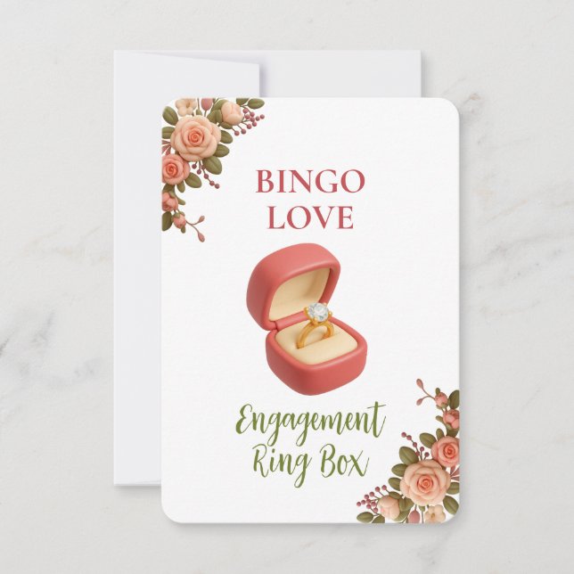 Bridal Shower Game Bingo Card – Ring Box (Frente)