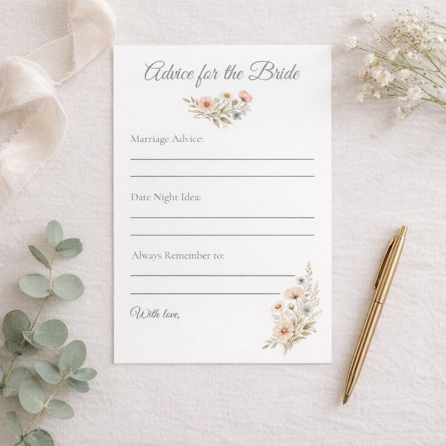 Bridal Shower Wildflower Advice for The Bride (Criador carregado)