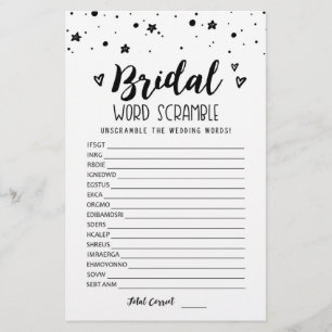 Bridal word scramble game com Answers