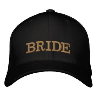 BRIDE boné de beisebol bordado dourado / preto