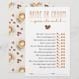 Bride or Groom Guess Who Said It Game
