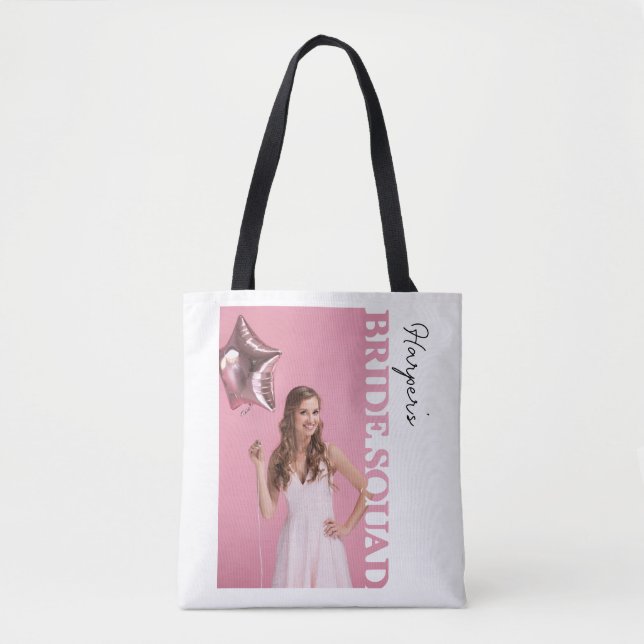 Bride Squad Photo Tote Bag |personalised Hen Party (Frente)