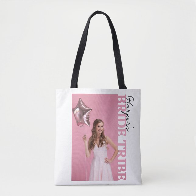 Bride Tribe Photo Tote Bag |Personalised Hen Party (Frente)