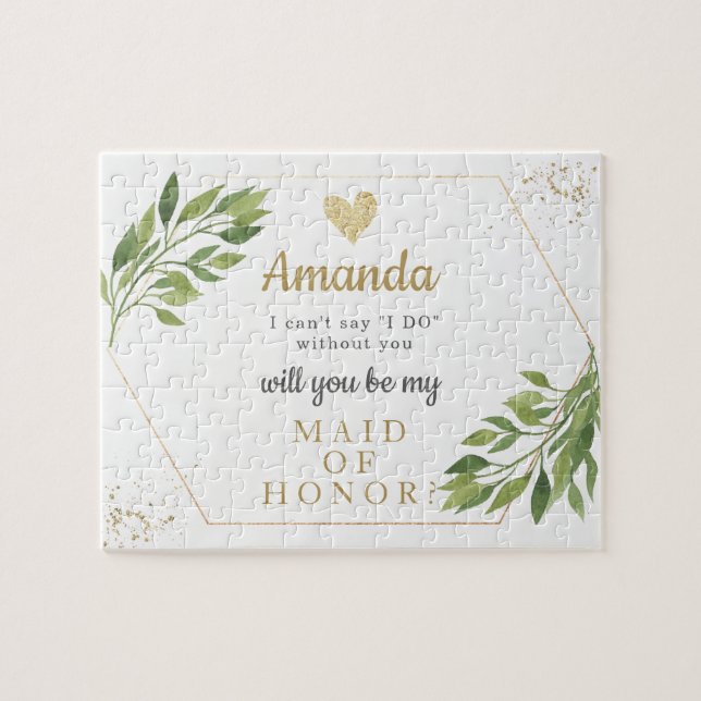 Bridesmai ou quebra-cabeça de proposta de Madrinha (Horizontal)