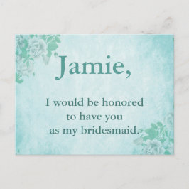Bridesmaid Convite Azul