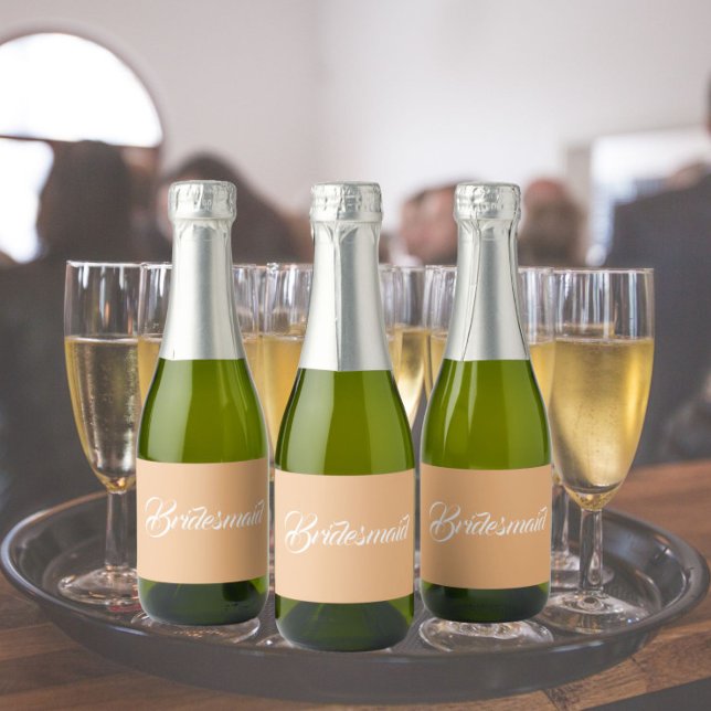 Bridesmaid de Casamento de Script Estilizado Peach (In Situ Wedding)