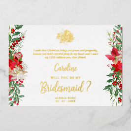 Bridesmaid Fancy Luxury Christmas Proposal