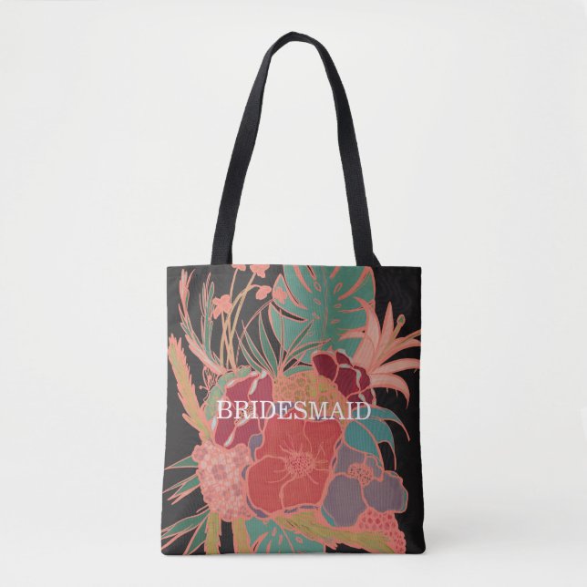 Bridesmaid Floral Boho Gift - Tote Bag (Frente)