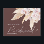 bridesmaid floral elegante tropical Convite<br><div class="desc">Nossa coleção "tropical elegante floral" apresenta lindas florais pastel e folhagem de flores tropicais,  pareadas com diferentes formações complementares e guião elegante. Escolha entre diferentes itens e misture-os e combine-os para o seu evento especial. Verifique em nossa loja mais itens desta coleção.</div>