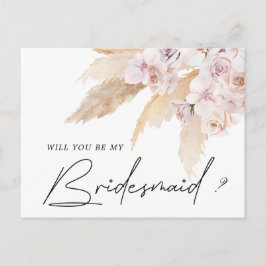 bridesmaid floral elegante tropical Convite