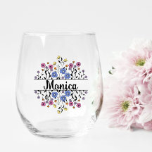 Bridesmaid Gift, Monograma Elegante Moderno
