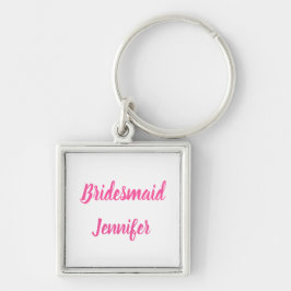 Bridesmaid Gift Nome Personalizado Oferta Chaveiro