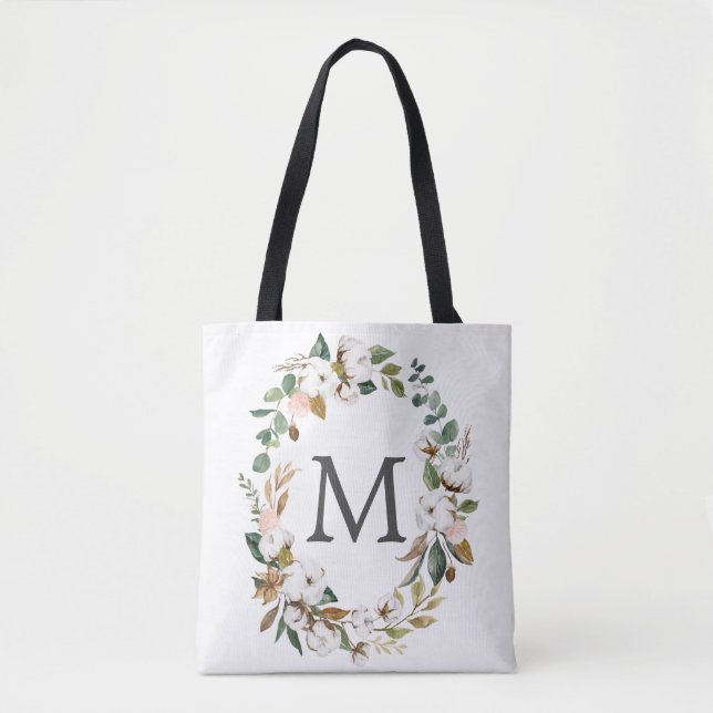 Bridesmaid Gift Personalizado Tote Bag Magnolia (Frente)