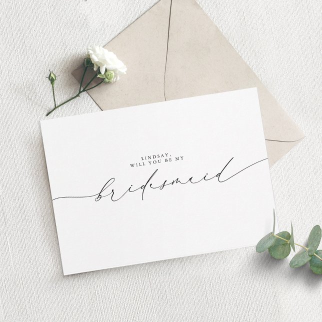 Bridesmaid - Tipografia Editável Minimalista (Criador carregado)