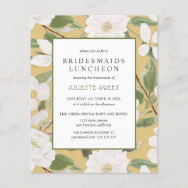 Bridesmaids Luncheon | Flores brancas folhas amare