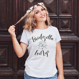Bridezilla Mau Olho Engraçado T-Shirt
