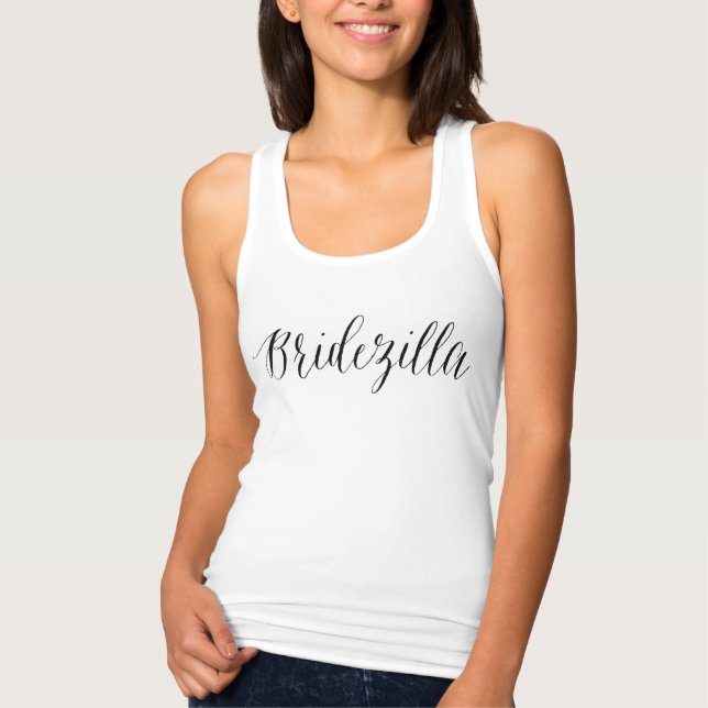 Bridezilla Tank Top para a noiva (Frente)