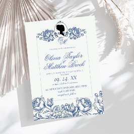 Bridgerton Wedling Convite Lady Dusty Blue Boho