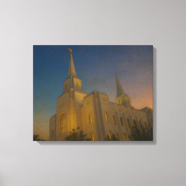 Brigham City Utah Temple Painting™ LDS Art Canvas (Frente)