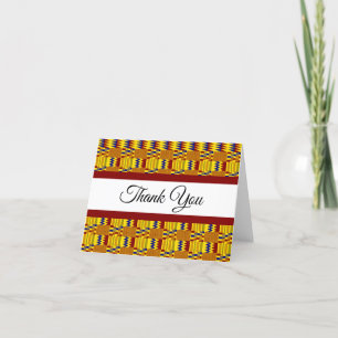 Bright African Kente K29 Folded Cartões de agradec