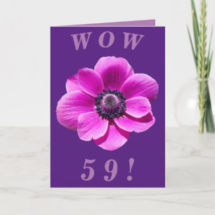 Bright and Bold Floral 59º Cartão de Aniversári