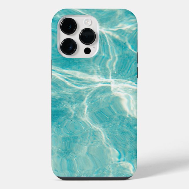 Bright Aqua Yellow and White Phone Case for iPhone (Verso)