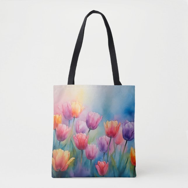 Bright Bloom Tulips Bolsa (Frente)