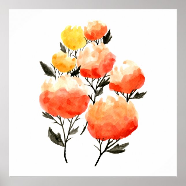 Bright Blooms Art Poster (Frente)