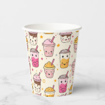 Bright Boba Tea Pattern