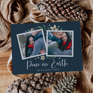 Bright Boughs Dois cartões de feriado fotográfic