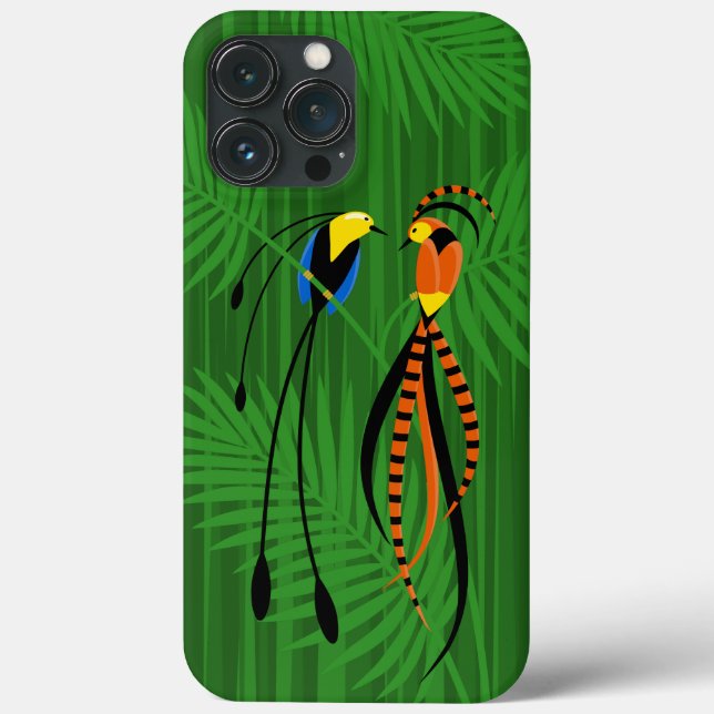 Bright Colorful Birds of Paradise Dark (Verso)