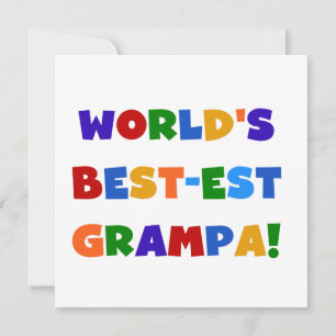 "Bright Colors World's Best Grampa Gifts"