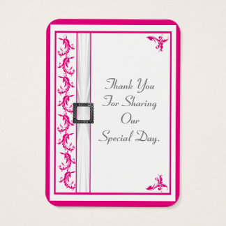 Bright fuchsia rosa, obrigado de casamento você ma
