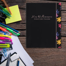 Bright Modern Floral Notebook de Professores Espir