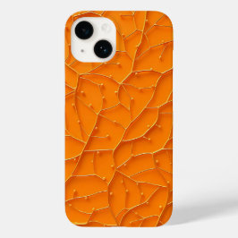 Bright Orange Pattern Bold iPhone Case