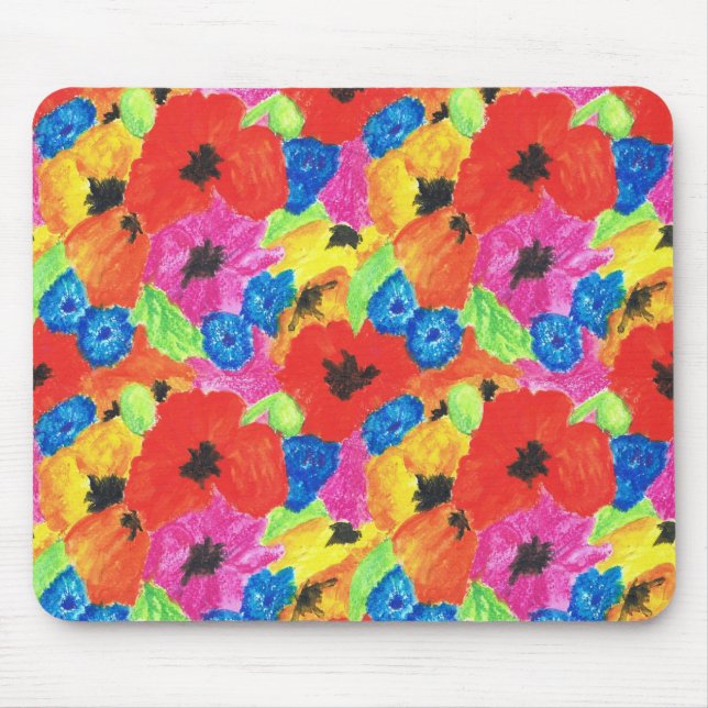 Bright Poppies e Cornflower Mousepad (Frente)