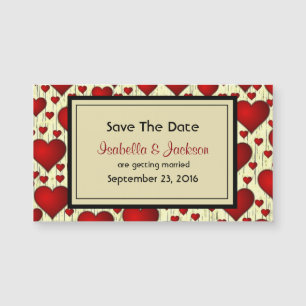 Bright Red Romantic Hearts Casamento Salve A Data