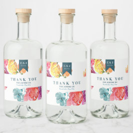 Bright Summer "Obrigado" Etiqueta de Garrafa Liqui