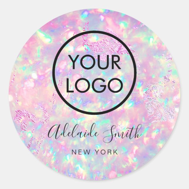 brilhante adesivo púrpura rosa opal (Frente)