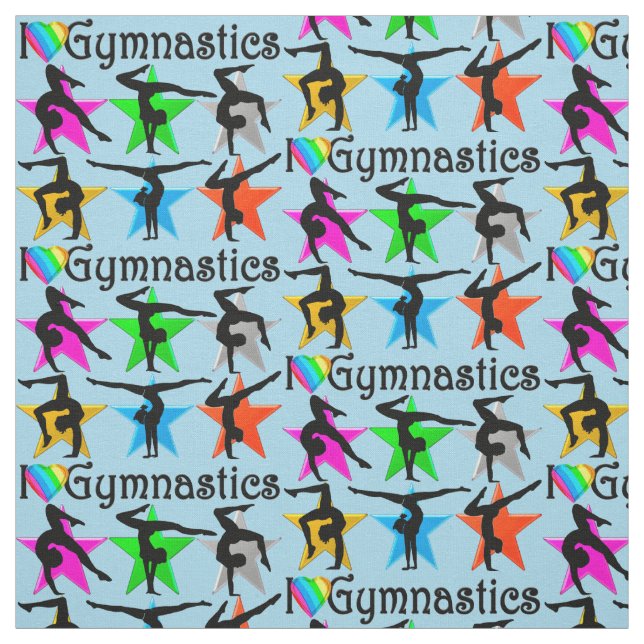 BRILHANTE AZUL EU AMO TECIDO GINÁSTICO (Modelo)