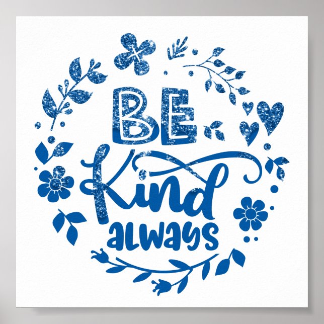 Brilhante Azul Seja Poster (Frente)