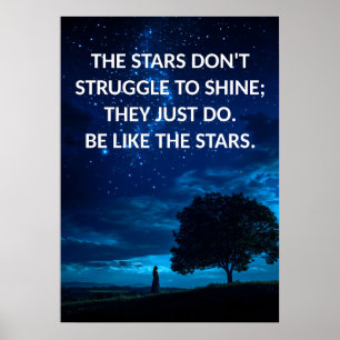 Brilhante como as estrelas motivam poster